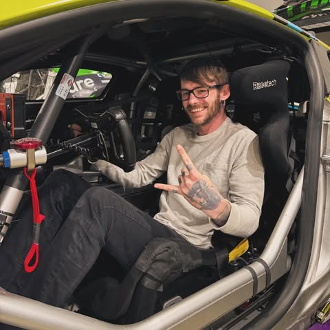TeeJay Crawford seated in a race car